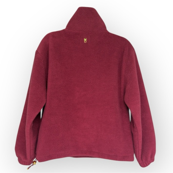 Dudley Stephens Hartley Pullover Burgundy Sherpa Fleece XS - Picture 3 of 7